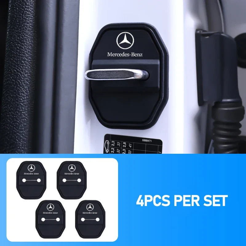 Silicone Car Door Lock Covers Door Anti-Collision Soft Pads for Mercedes Benz B C E S Class A Class C200L GLC GLK CLA GLA