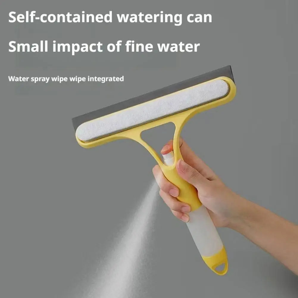 3 in 1 Window Cleaning Squeegee with Water Sprayer TPR Foam Head Multi Function Glass Mirror Wiper Household Car Cleaning Tools