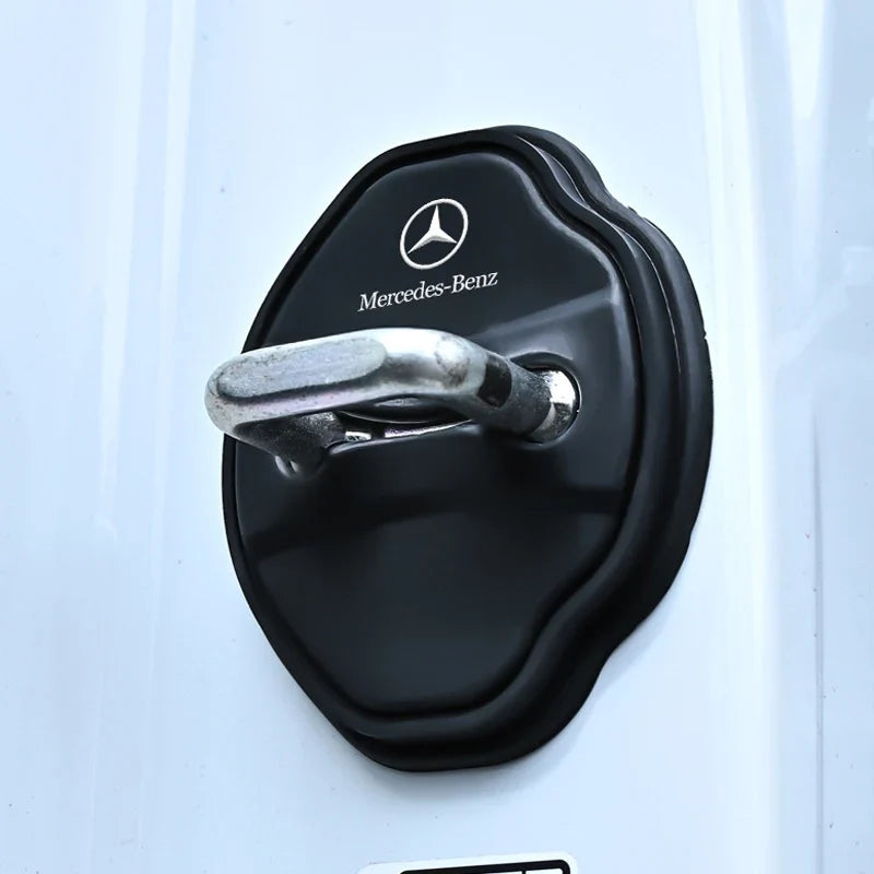 Silicone Car Door Lock Covers Door Anti-Collision Soft Pads for Mercedes Benz B C E S Class A Class C200L GLC GLK CLA GLA