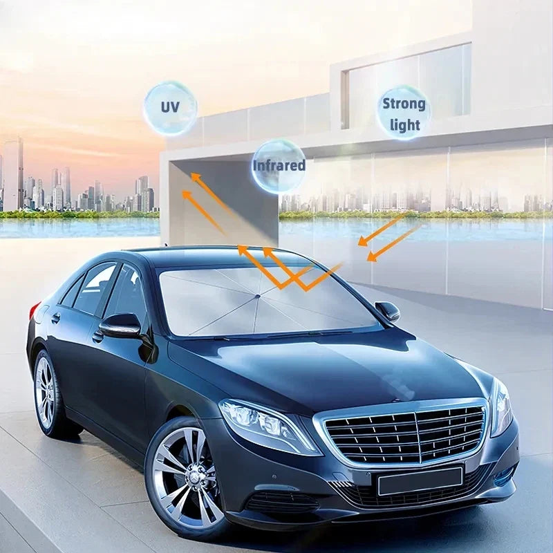 Car Sunshade Windshield Umbrella Front Sun Shade Parasol Foldable Summer Protection Car Heat Insulation Car Accessories