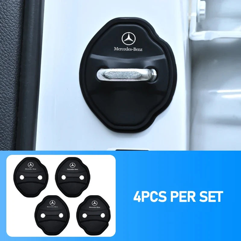 Silicone Car Door Lock Covers Door Anti-Collision Soft Pads for Mercedes Benz B C E S Class A Class C200L GLC GLK CLA GLA