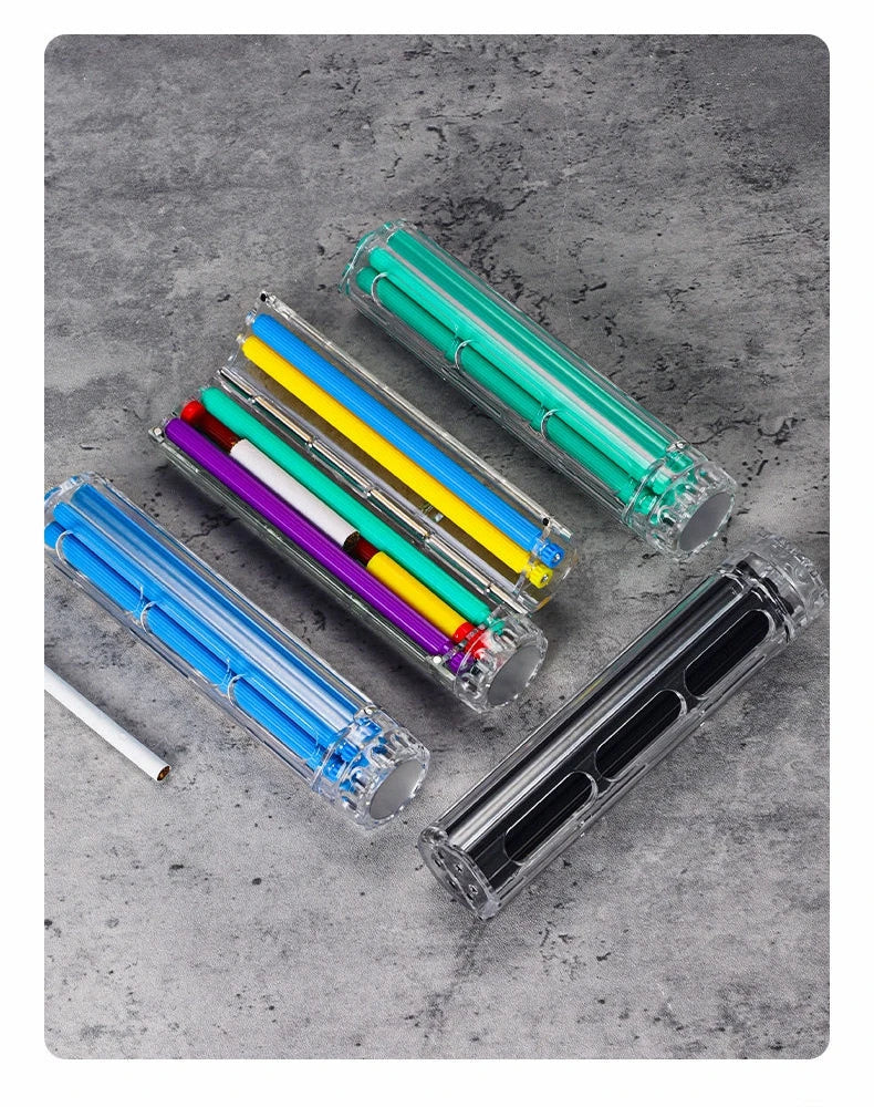Manual Cigarette Roller Machine Heavy Duty Tobacco Injector with Metal Guide,Home Rolling Kit for Perfect Cigarette