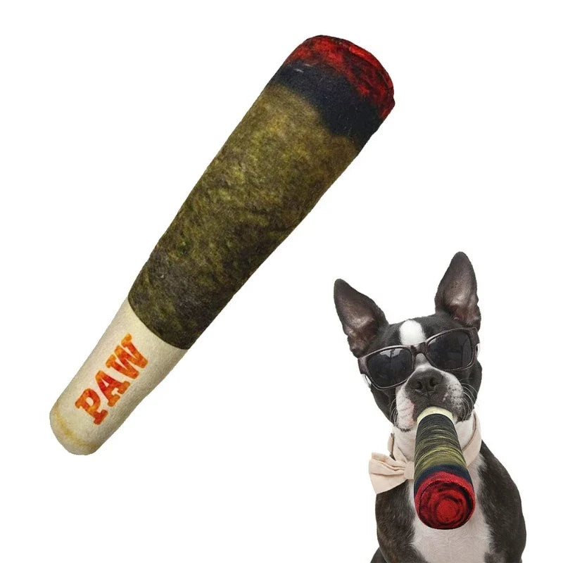 Dog Sound Toy Green Imitation Cigarette Plush Cat Mint Cigarette Fun Interactive Dog Toy For Large, Medium, And Small Dogs