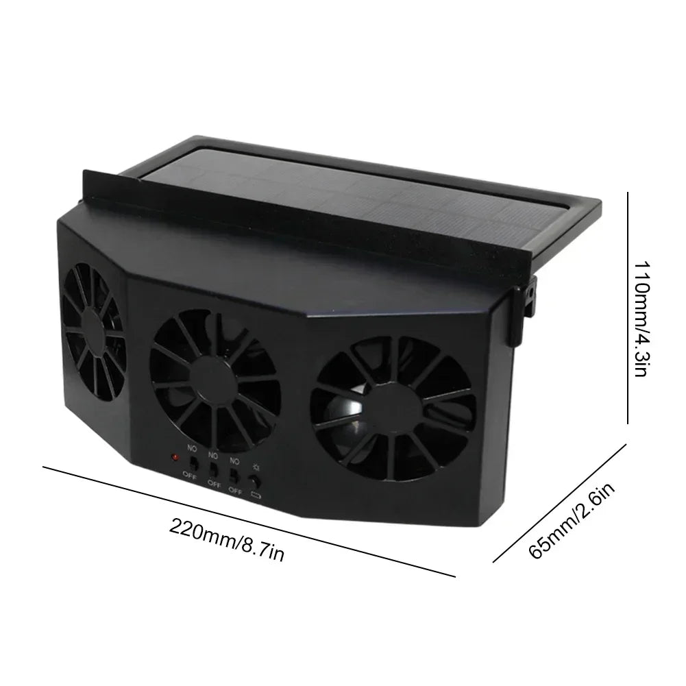 Solar Powered Car Exhaust Fan Car Window Fan Cooling Radiator Energy Saving Auto Coole Portable Deodorization Ventilator Amagi