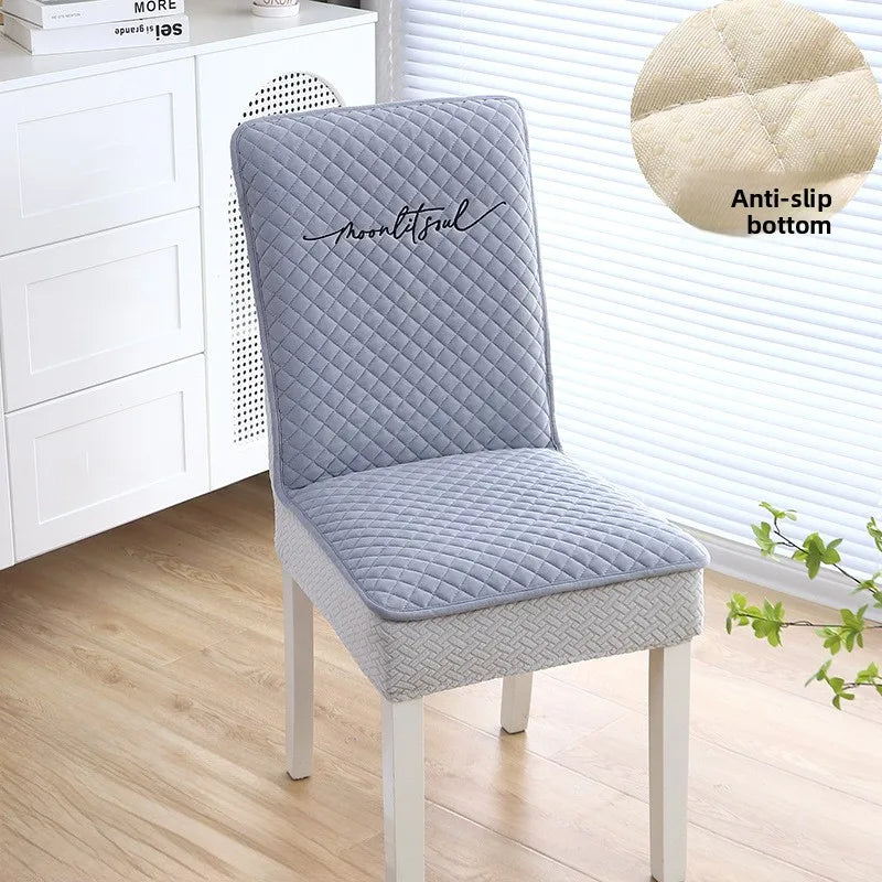 Thickened Cotton Sandwich Anti-slip Chair Cover Universal 2026 High-End Feeling  Cushion Backrest Dining Table  Wood...