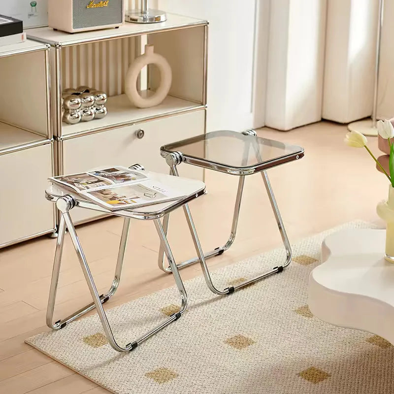 Acrylic Transparent Folding Coffee Table Minimalist Home Thickened Sofa Side Balcony Nordic Luxury Coffee Table for Living Room