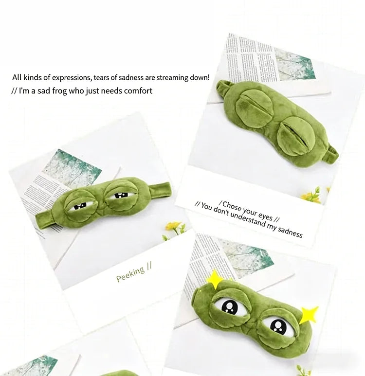 Plush Cartoon Sleep Eye Mask Full Light Blocking Eye Cover Kawaii Home Travel Relax Blindfold