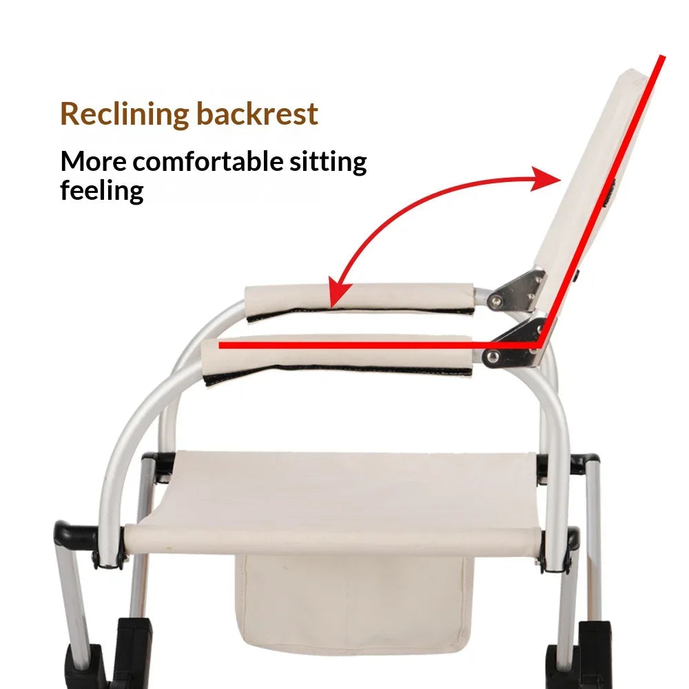 Outdoor Foldable Director Chair Aluminum Alloy Lightweight Camping Chair Portable Beach Fishing Hiking Picnic Seat Travel Furnit