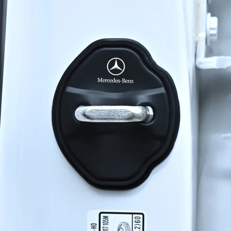 Silicone Car Door Lock Covers Door Anti-Collision Soft Pads for Mercedes Benz B C E S Class A Class C200L GLC GLK CLA GLA