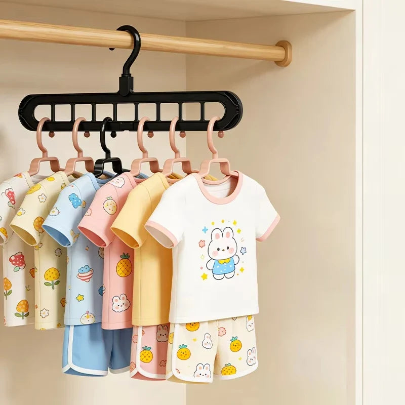 9-Hole Foldable Clothes Hangers Plastic Heavy Duty Space Saving Organizer Hangers For Clothes Home Closet Wardrobe Hanger
