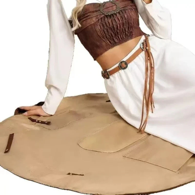 Foldable Shopping Geocery Bag Travel Camping Storage Large Capacity Tote Bag One-Shoulder Crossbody Duffle Women's Picnic Bag