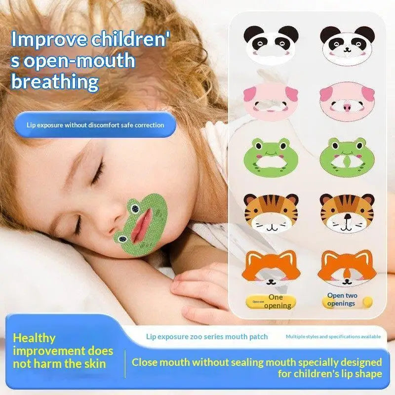 30Sheets Cartoon Anti-Snoring Stickers For Children Sleep Closed-mouth Stickers Breathing Correction Patch Shut Up Patch〔DD329〕