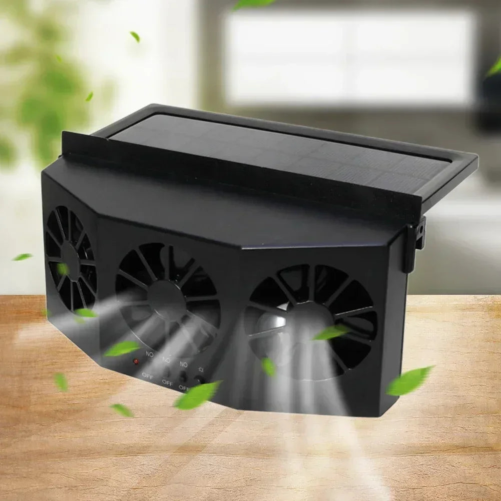 Solar Powered Car Exhaust Fan Car Window Fan Cooling Radiator Energy Saving Auto Coole Portable Deodorization Ventilator Amagi