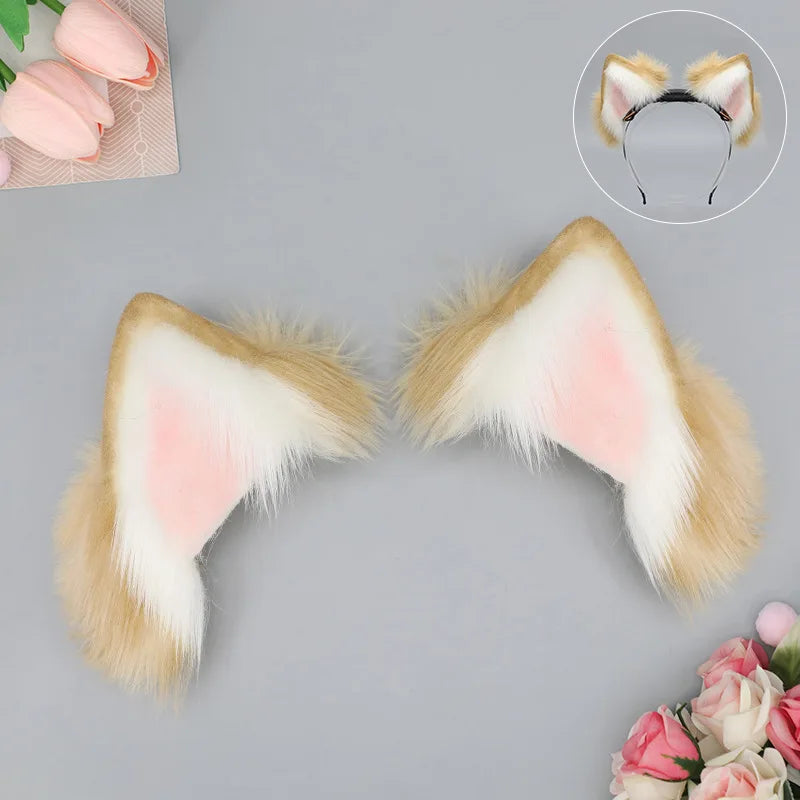 Simulation Animal Ear Headband Rechargeable Electric Movable Cosplay Accessory