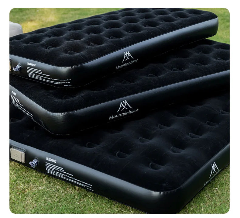 MOUNTAINHIKER New Interior Air Mattress Glamping Mats PVC Inflatable Sleeping Mattress 1/3 Person Camping Bed Mat Built-in Pump