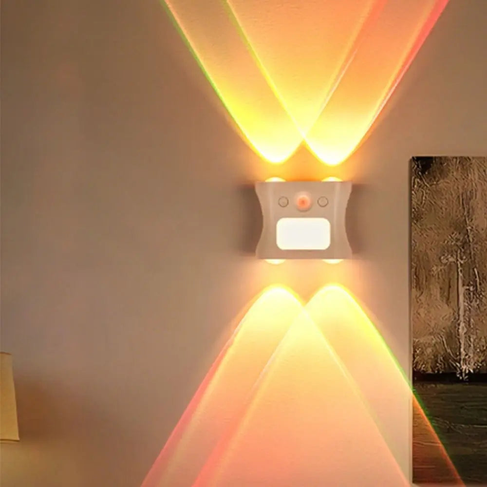 Rechargeable Human Body Sensor Wall Lamp RGB 16 Colors Intelligent Motion Sensor Night Light Magnetic Dimmable Smart Wall Light