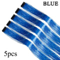 Wholesale 5Pcs/Pack Sparkling Shiny Hair Extensions Clip In Sparkle Shiny Hair Tinsel Rainbow Shiny Sparkle Hair Tinsel Pink/Red