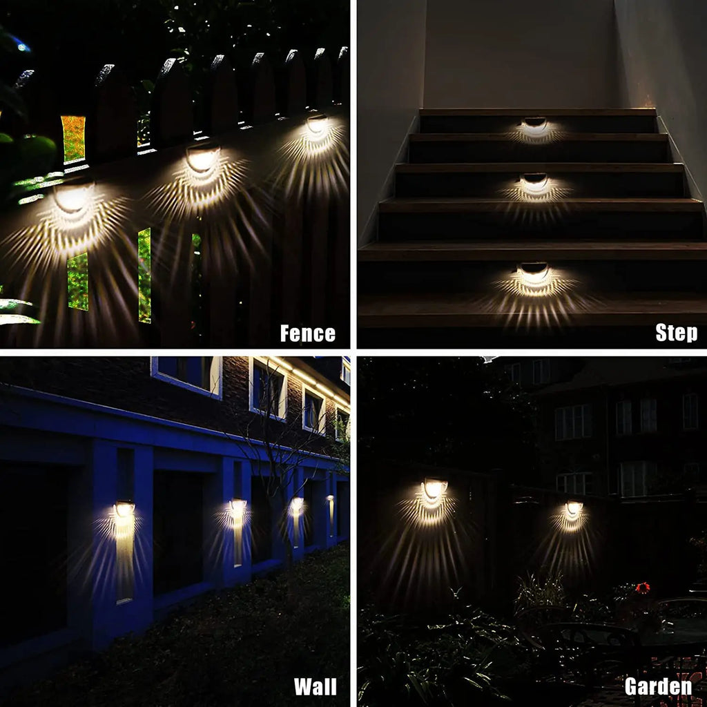 Solar LED Light Outdoor Solar Wall Lamp Garden Decor Waterproof Sunlight Lamp for Garden Street Landscape Balcony Decor Light