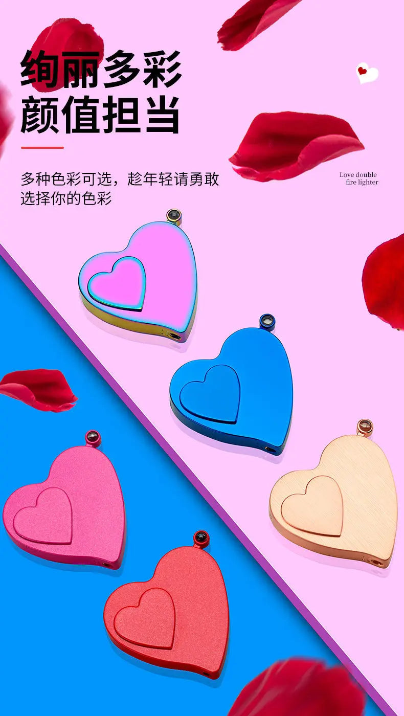 New 520 Love Electric Dual-Use Windproof Lighter for Boys Valentine's Day Gift Boyfriend