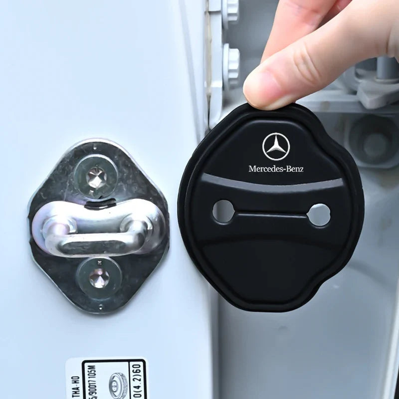 Silicone Car Door Lock Covers Door Anti-Collision Soft Pads for Mercedes Benz B C E S Class A Class C200L GLC GLK CLA GLA