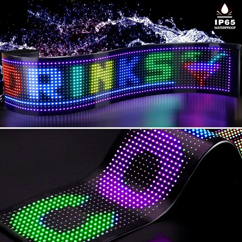 LED Truck Devil Eye Matrix Pixel Panel Remote App Control Soft Lighting Graffiti Scrolling DIY Programmable Flexible Screen