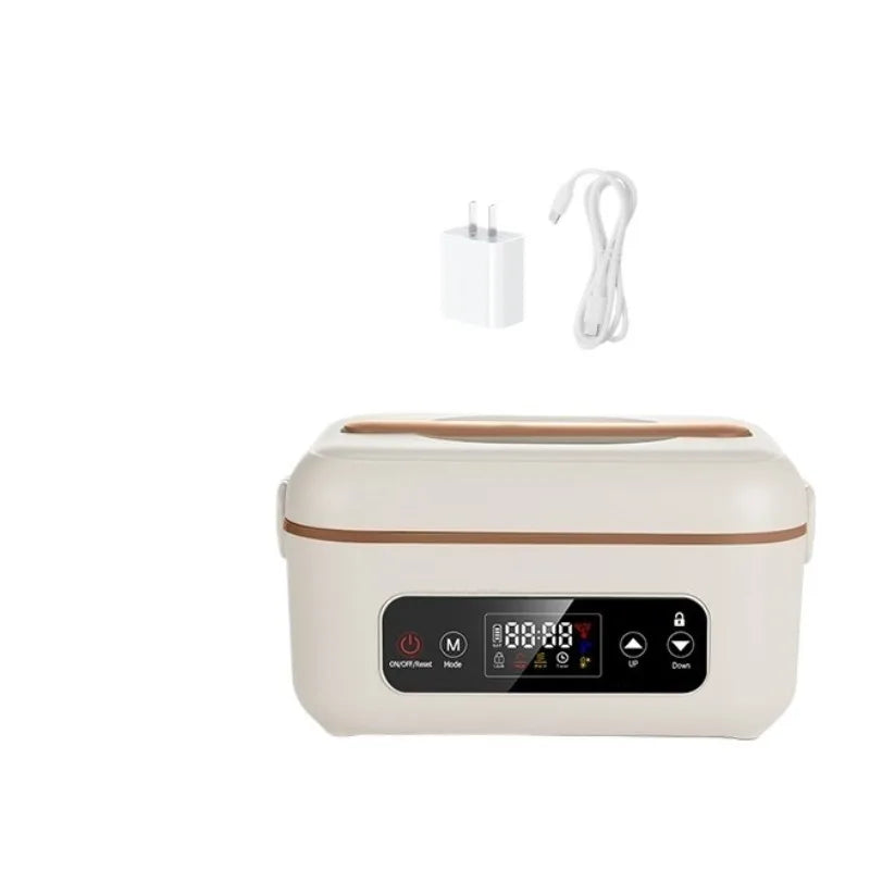 Portable Electric Thermal Lunch Box Rechargeable Heating Bento Box No Water Required For Workplace Daily Use