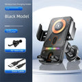Car Unicersal Air Vent Electric Rotating Opening Closing Phone Holder 15W Wireless Charger Dual Coil Smart Phones Fast Charging