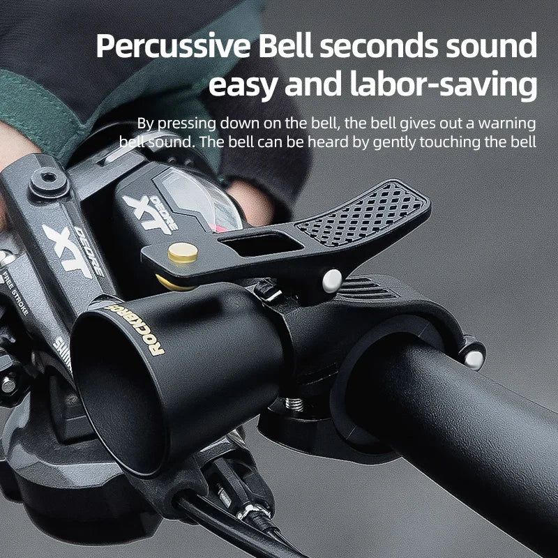 ROCKBROS Bicycle Bell MTB Mountain Road Bike Horn High Decibel Clear Ring Cycling Retro Crisp Bell Bike Accessories