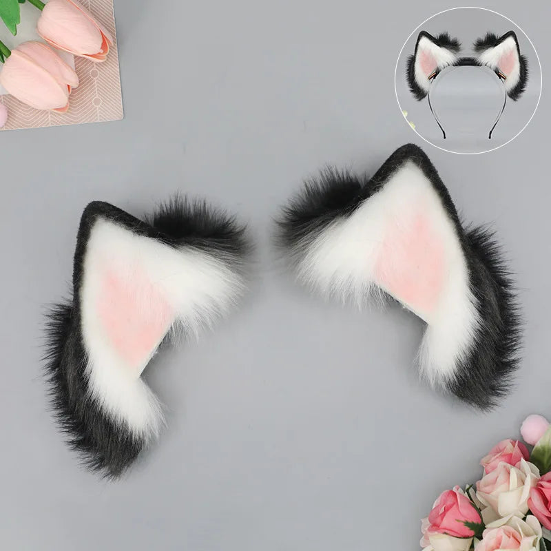 Simulation Animal Ear Headband Rechargeable Electric Movable Cosplay Accessory