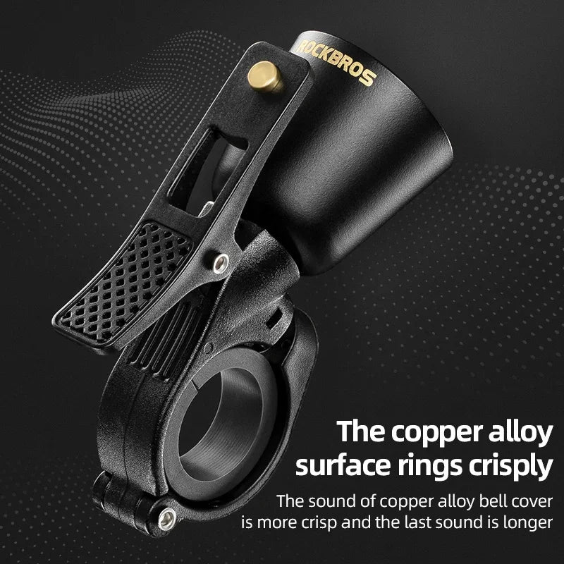 ROCKBROS Bicycle Bell MTB Mountain Road Bike Horn High Decibel Clear Ring Cycling Retro Crisp Bell Bike Accessories