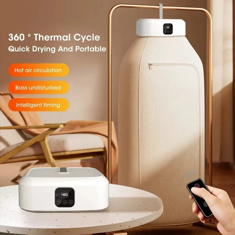 Portable Foldable Mini Electric Dryer For Intelligent Timed Fast Drying Household Cabinet Compact Travel Essential