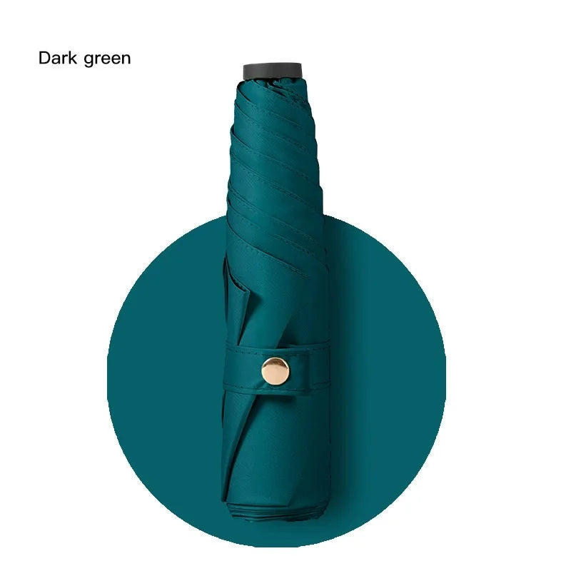 Ultra-light UPF50+ Umbrella Carbon Fiber Sun UV Protection Portable Umbrella Vinyl Folding Rain Parasol Pocket Pencil Umbrella