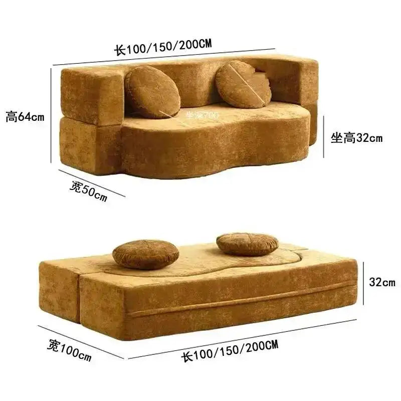 Sofa Pure Vacuum Compression Sofas Living Room Sponge Single Multifunctional Foldable Special Shaped Lazy Sofa Bed Furniture