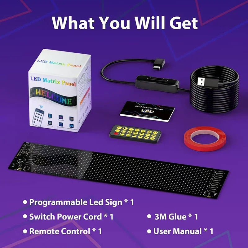 LED Truck Devil Eye Matrix Pixel Panel Remote App Control Soft Lighting Graffiti Scrolling DIY Programmable Flexible Screen