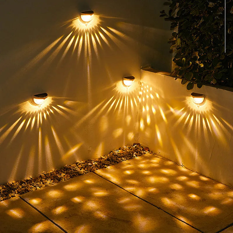 Solar LED Light Outdoor Solar Wall Lamp Garden Decor Waterproof Sunlight Lamp for Garden Street Landscape Balcony Decor Light