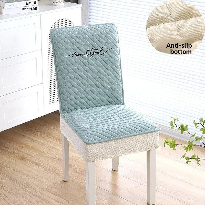 Thickened Cotton Sandwich Anti-slip Chair Cover Universal 2026 High-End Feeling  Cushion Backrest Dining Table  Wood...