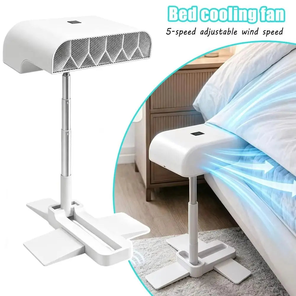 Wireless Remote Control Bed Air Circulator 5 Adjustable Wind Speeds Silent Bed Circulation Fan 5 Speed Portable